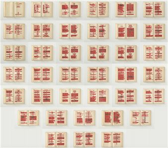 Emilio Isgrò: Rosso Shakespeare - Tornabuoni Art, Rome