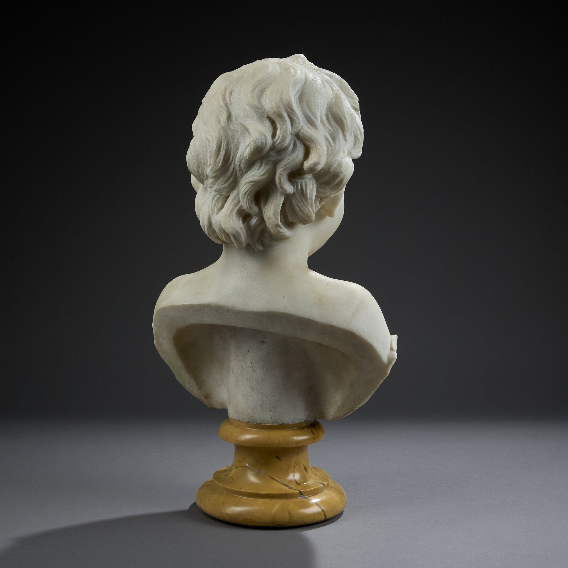 Italian School | Bust of a young child in white marble (19th Century ...
