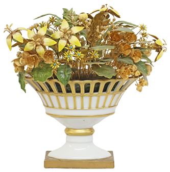 Miniature Enameled Flower Arrangement