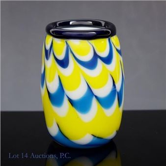 Miniature Glass Art Vase - Charles Lotton