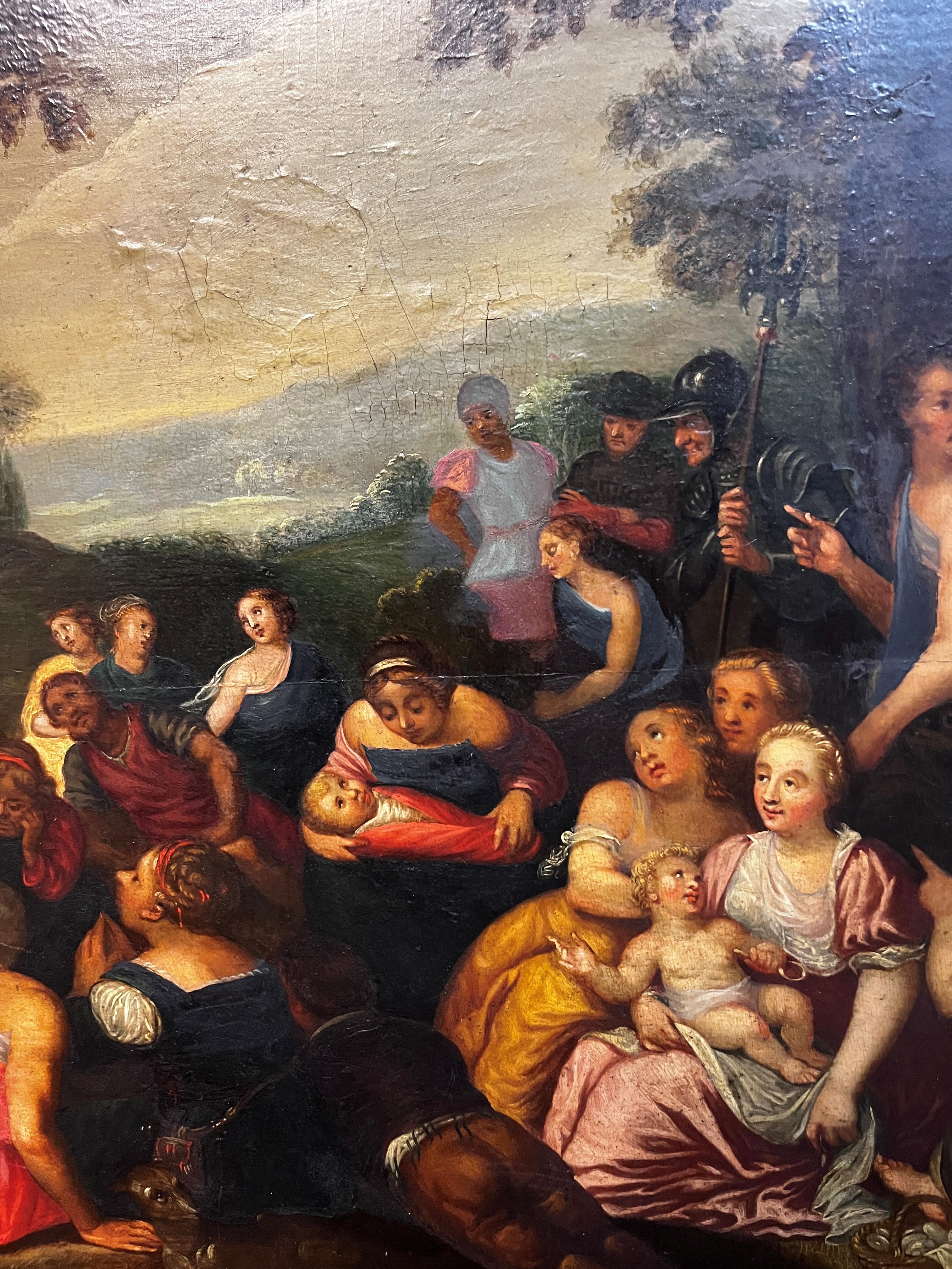 Artwork by Otto van Veen, St John the Baptist preaching in the wilderness, Made of Oil On Panel