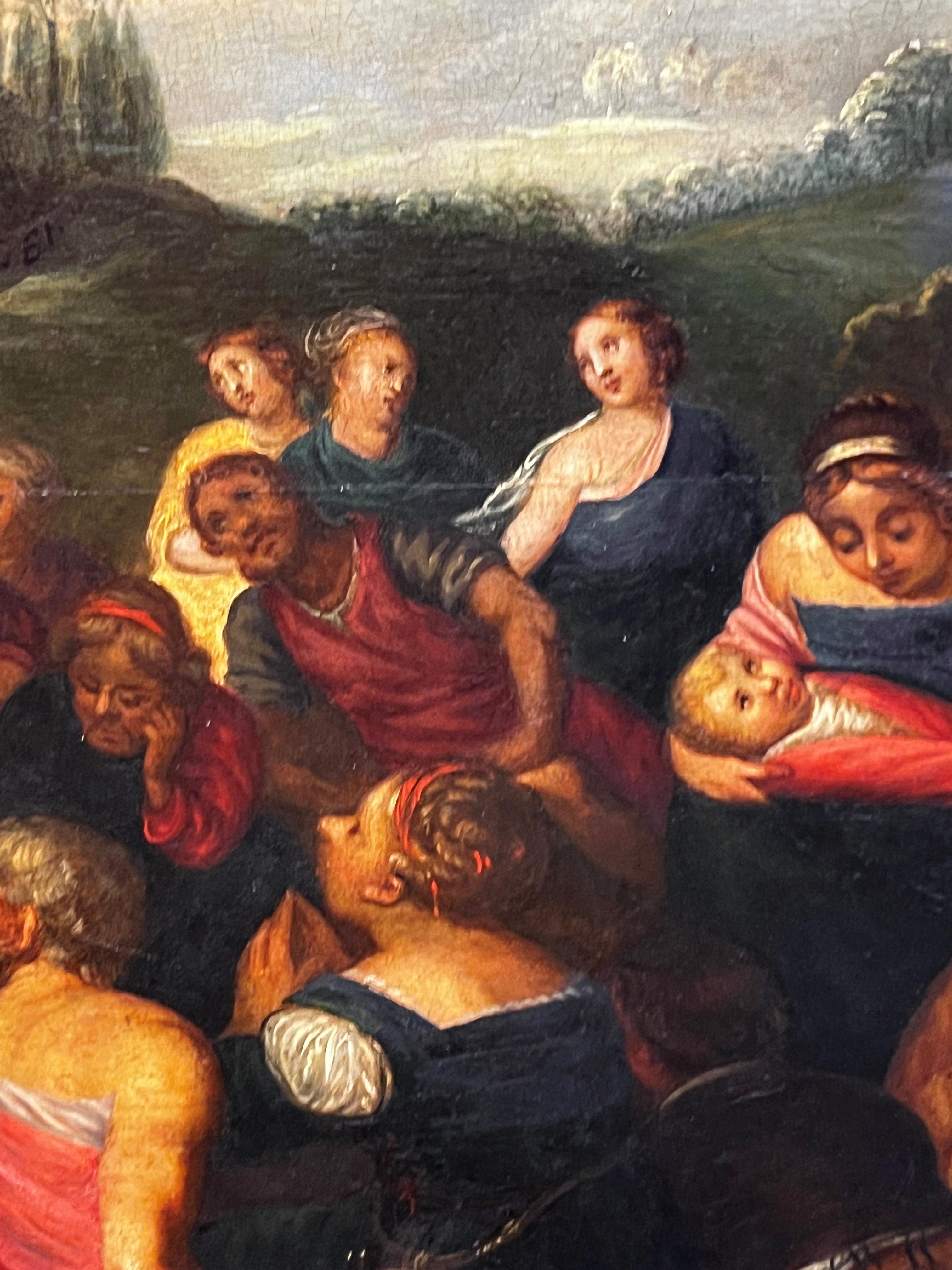 Artwork by Otto van Veen, St John the Baptist preaching in the wilderness, Made of Oil On Panel