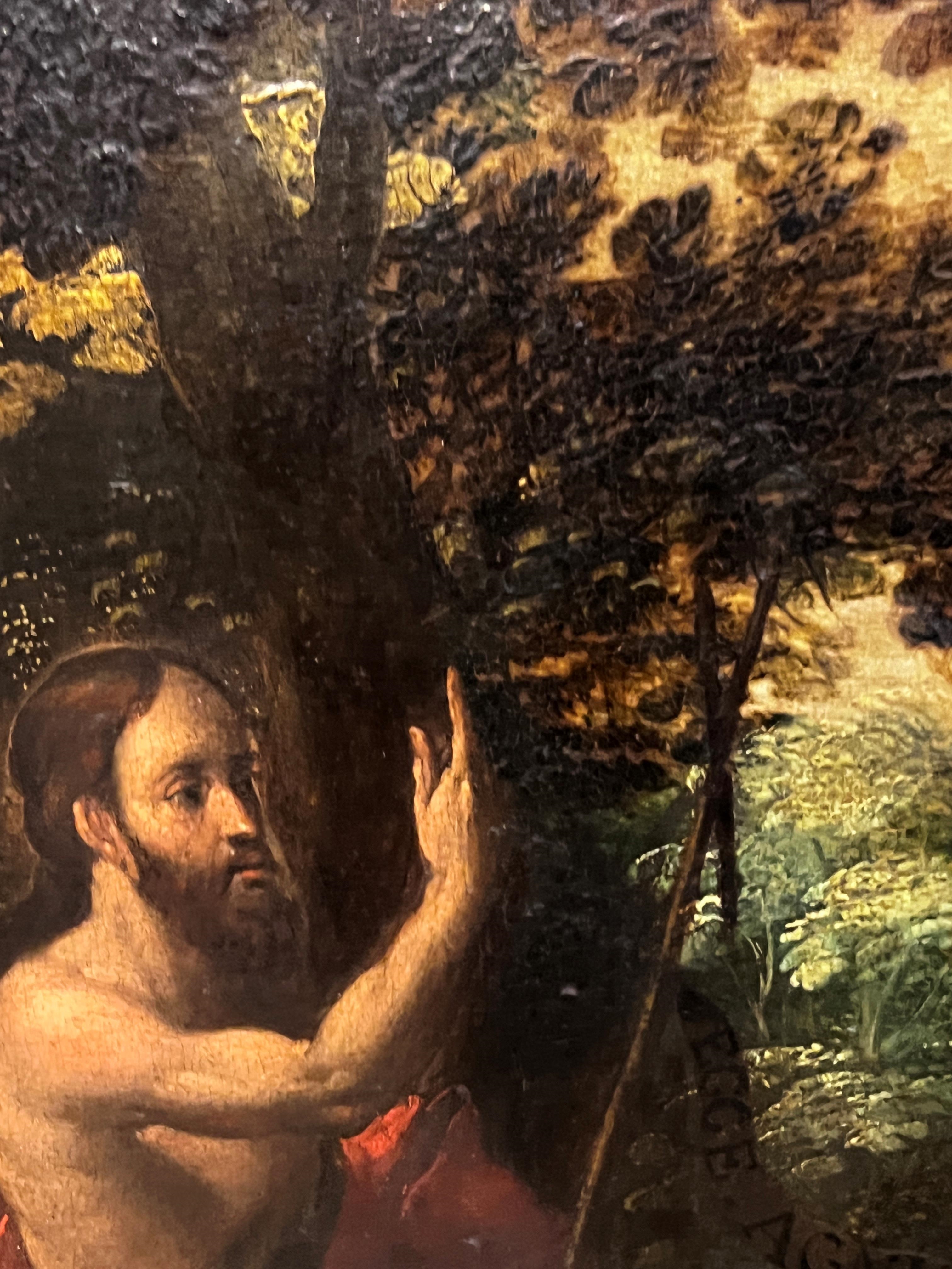 Artwork by Otto van Veen, St John the Baptist preaching in the wilderness, Made of Oil On Panel