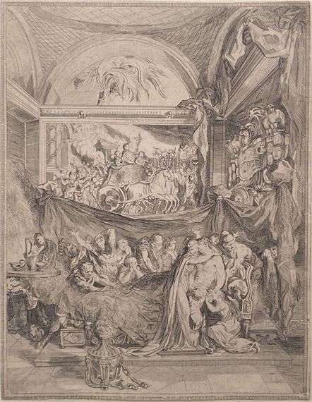 The Death of Germanicus - Gabriel Jacques de Saint-Aubin