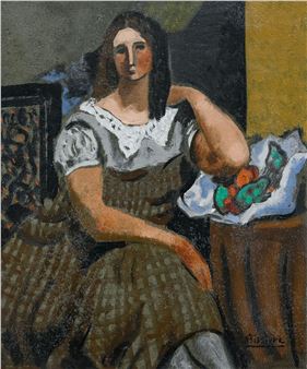 Young woman - Figure nÂ°4 - Roger Bissière