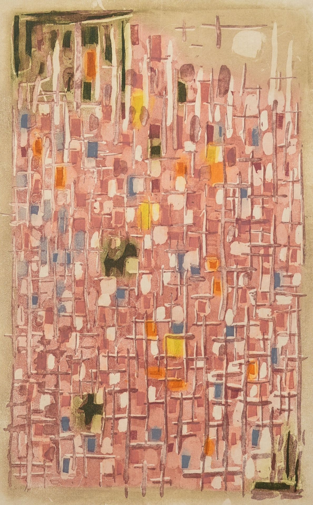 Artwork by Roger Bissière, Abstract composition, Made of Etching