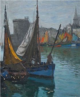 Sailboats in the port of La Rochelle - Gaston Hippolyte Ambroise Boucart