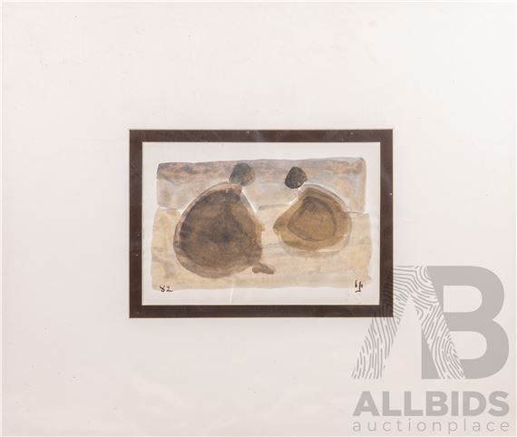 Wonderful Original Acrylic on Paper (1982) - Ivan Peries