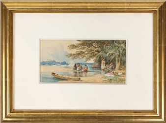Natives on the Shore of a South Sea Island
