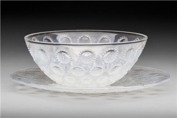 Coupe et plat "Asters - René Lalique