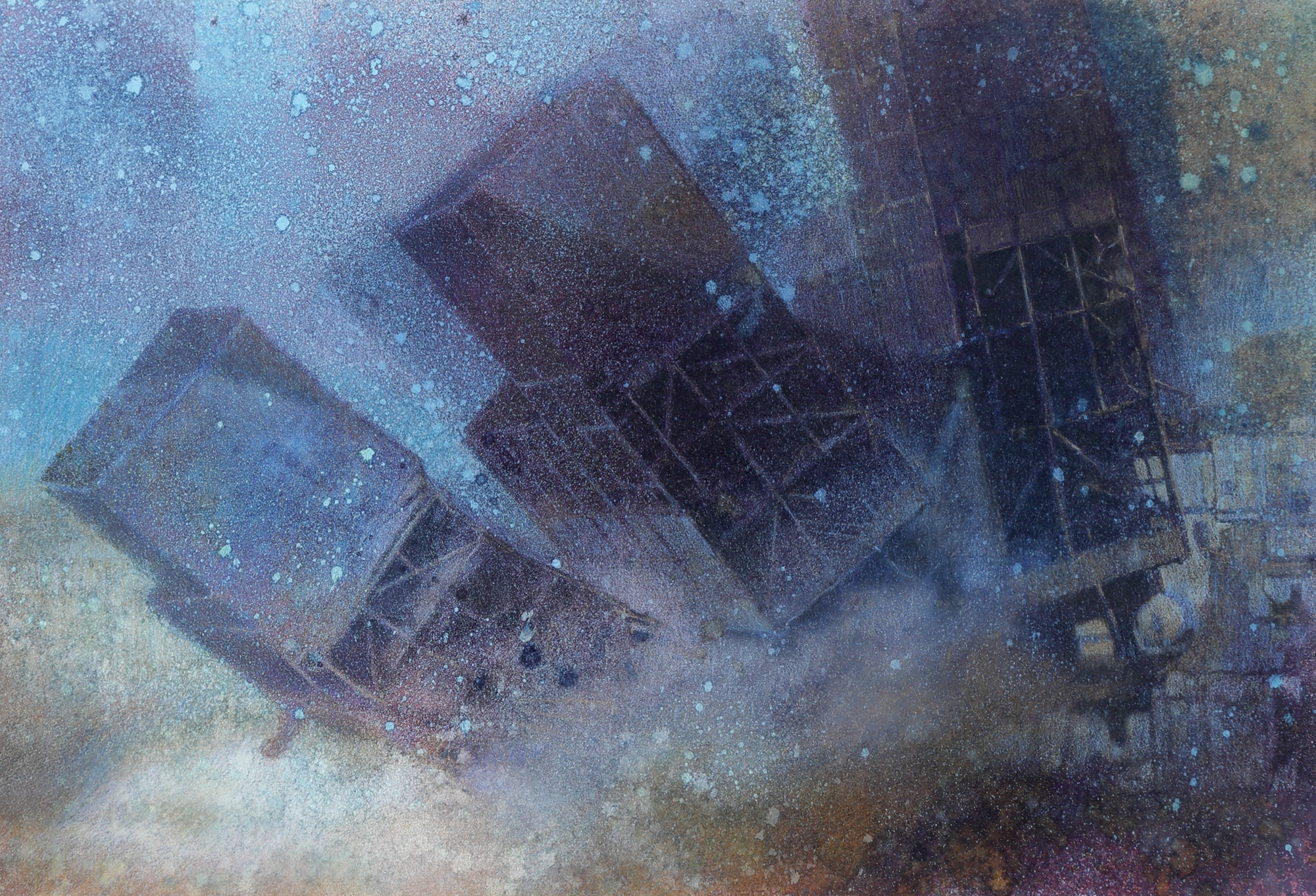 Artwork by Dietmar Gross, Das Neunkircher Eisenwerk, Made of gouache