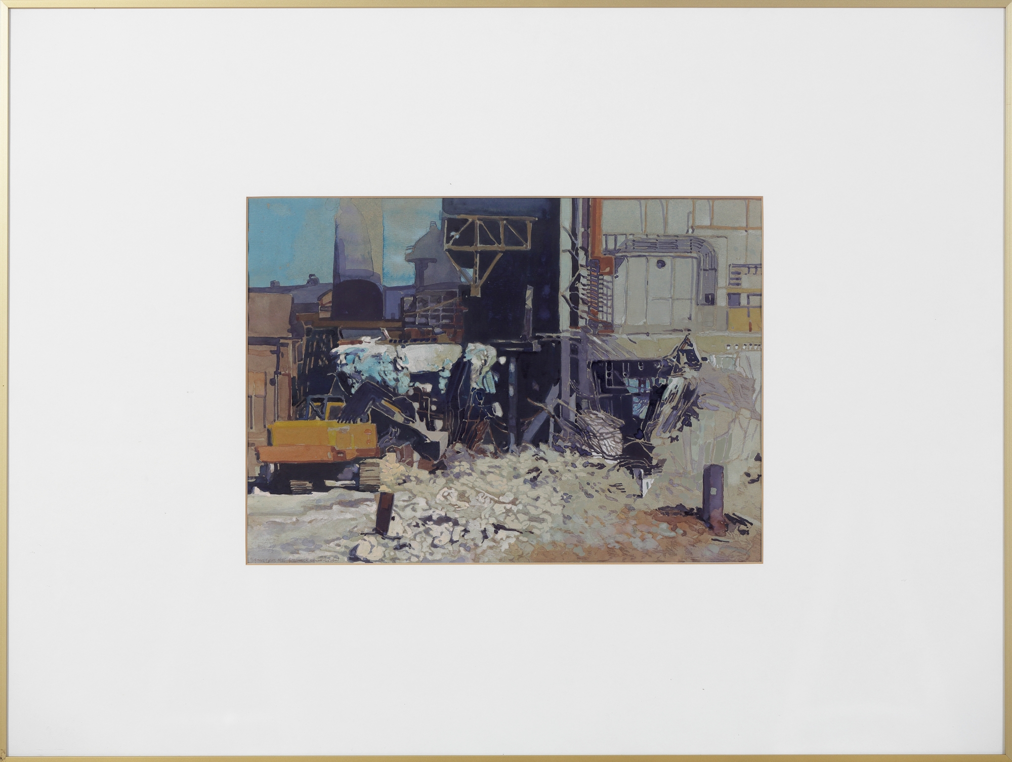 Artwork by Dietmar Gross, Das Neunkircher Eisenwerk, Made of gouache