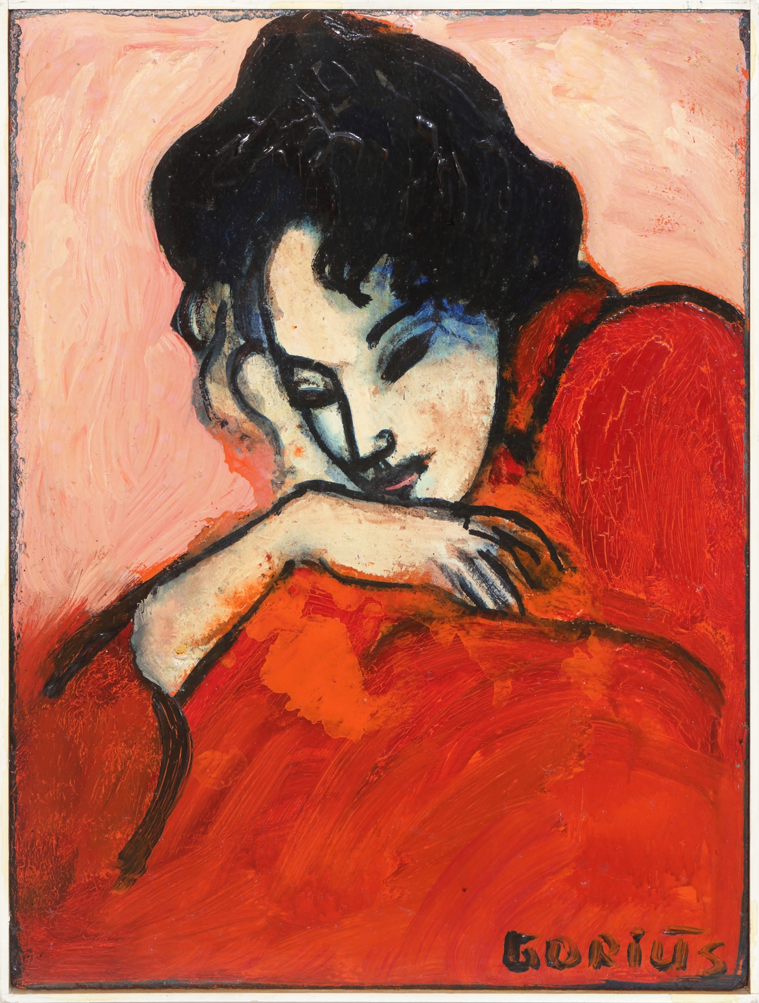 Wolfgang Gorius | Frau in rotem Kleid | MutualArt