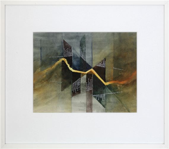 Komposition mit schwarzen Formen