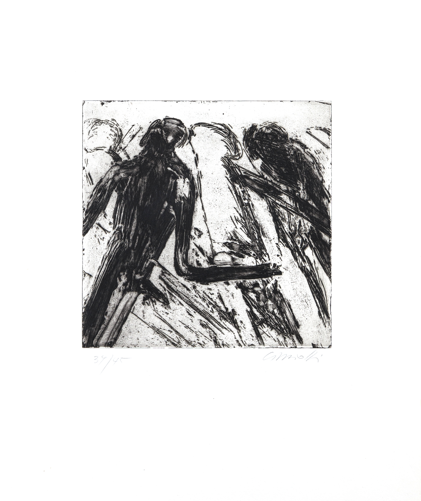 Artwork by Emil Cimiotti, Ohne Titel, Made of etching on copperplate paper