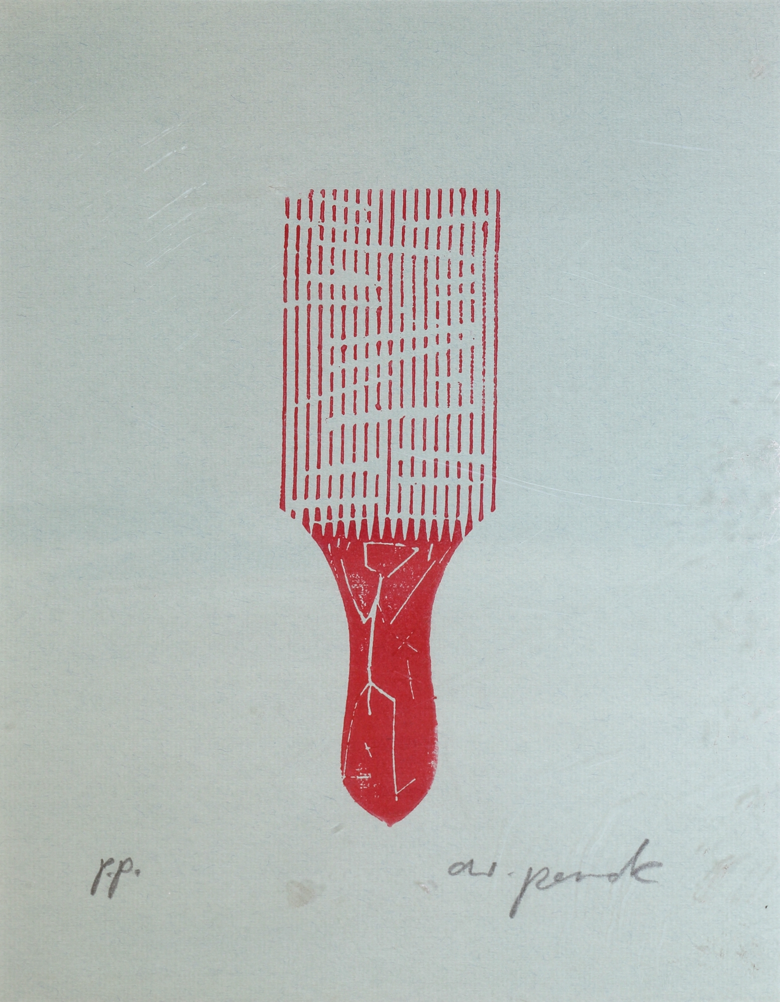 Artwork by A.R. Penck, Standart, Made of woodcut