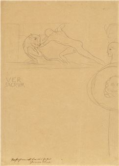 Entwurf für das Plakat der ersten Secessionsausstellung