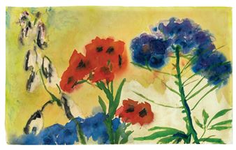 Rote und Blaue Blumen