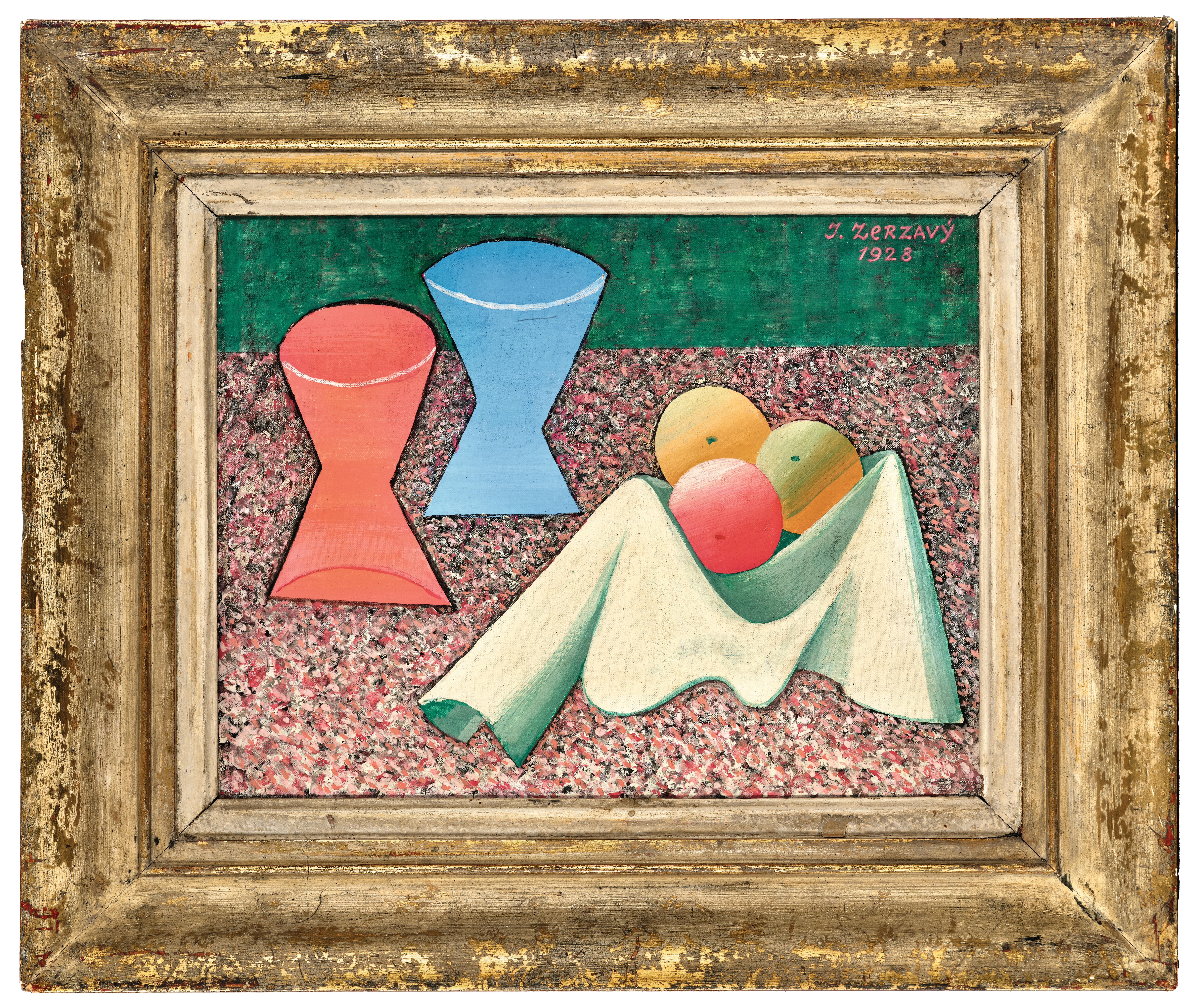 Artwork by Jan Zrzavý, Still life with two vases, Made of Oil On Canvas