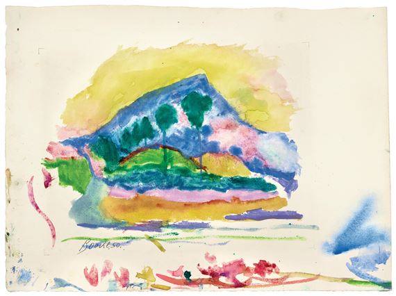 Landschaft in Sankt Kathrein by Herbert Boeckl, 1950