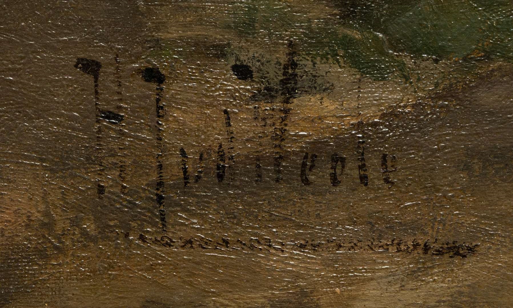 Artwork by Herman Johannes van der Weele, Houthakkers aan de bosrand, Made of oil on canvas