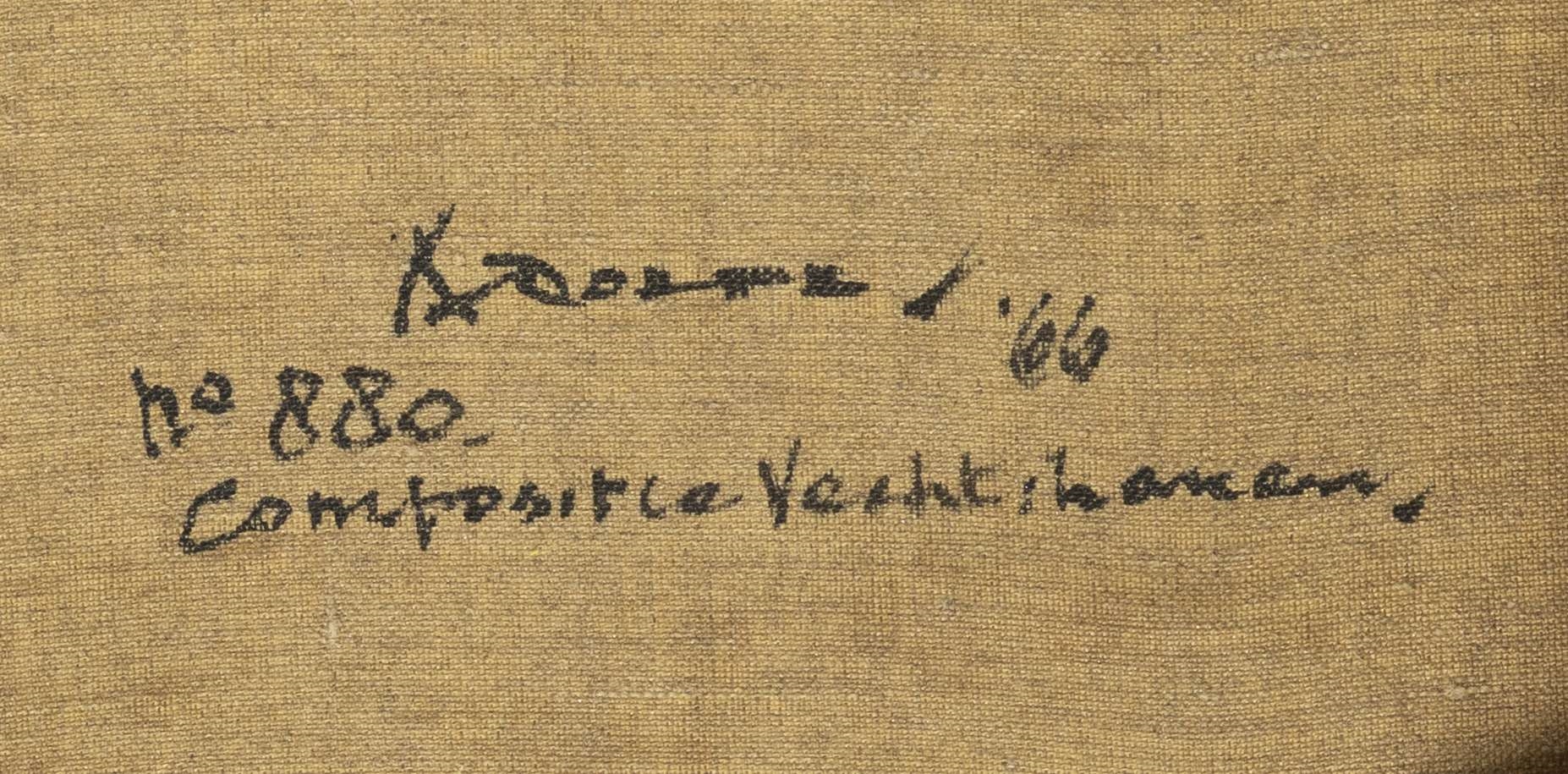 Artwork by Gerard Pieter Adolfs, Compositie Vechthanen, Made of Oil On Canvas