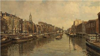 View on the Wijnhavenkade with the Witte Huis in the distance, Rotterdam