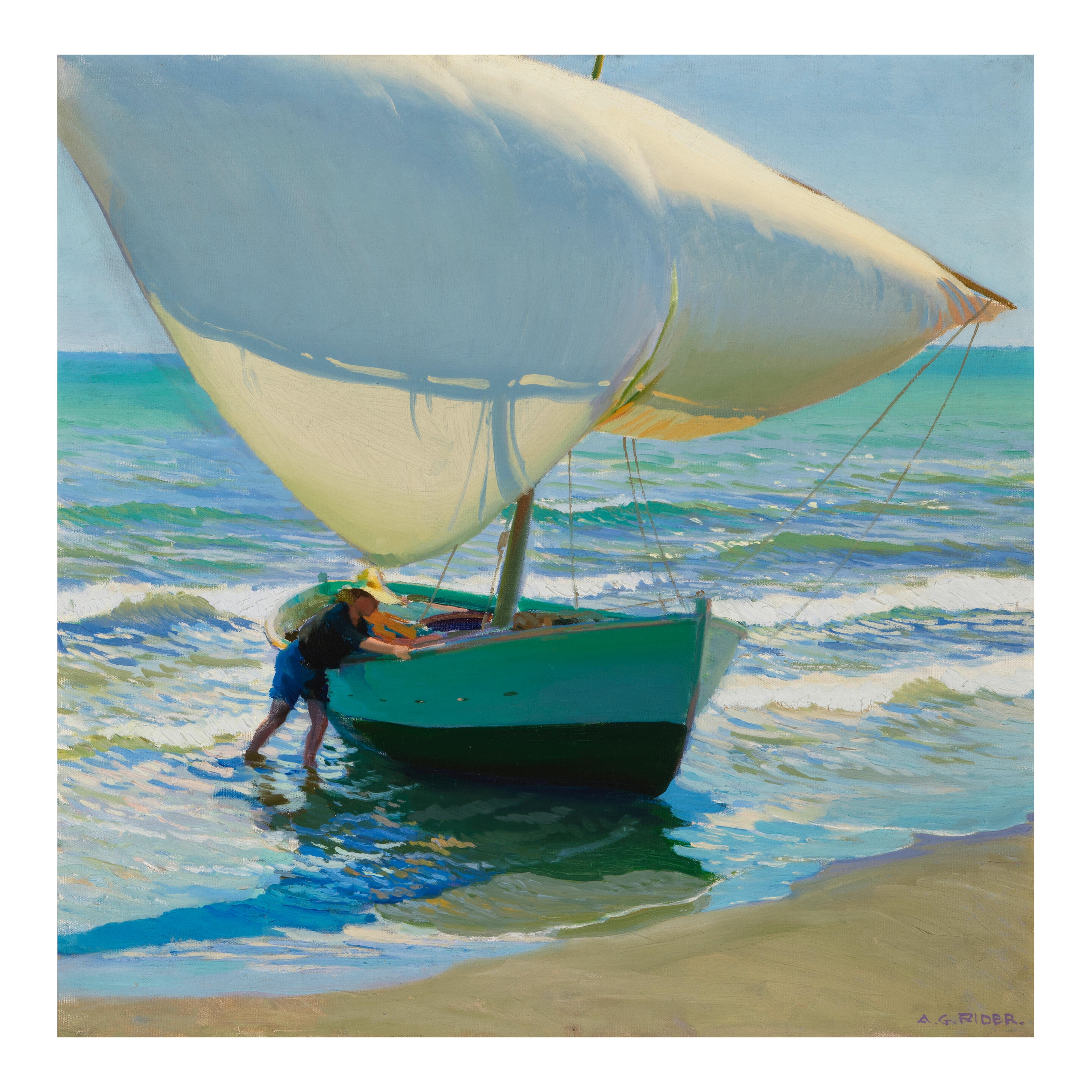 Artwork by Arthur Grover Rider, Against the Light, Made of oil on belgian linen