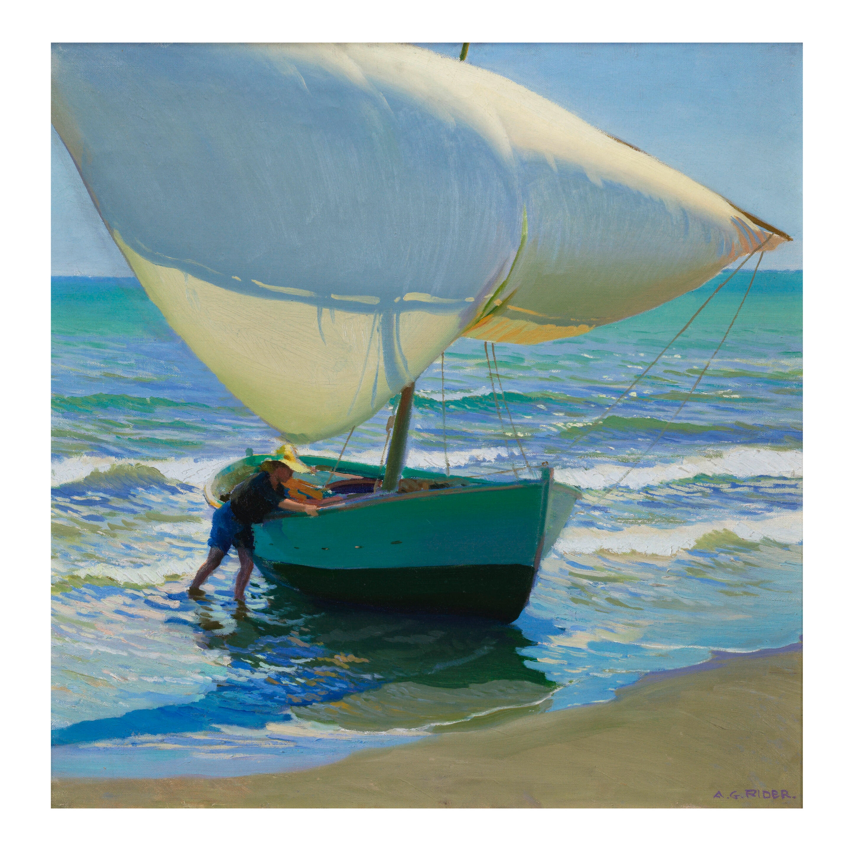 Artwork by Arthur Grover Rider, Against the Light, Made of oil on belgian linen