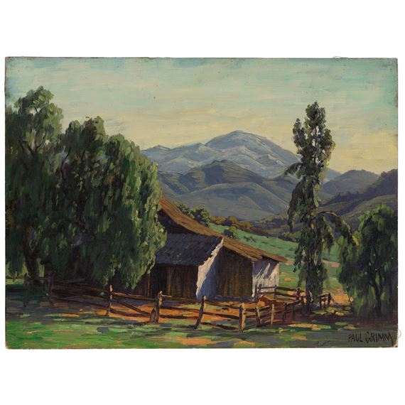 Foothill Home, Ranch and Trees, by Paul Grimm