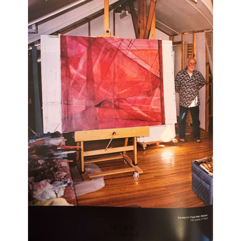 Artwork by Ferruh Başağa, Soyut Kompozisyon, Made of Tuval Üzerine Yağlıboya