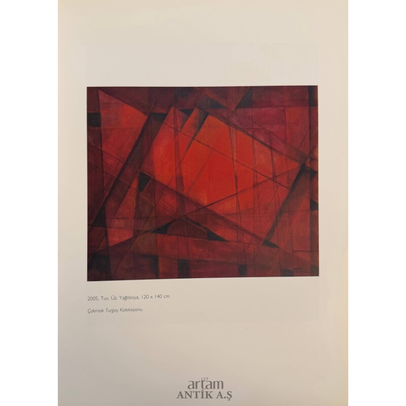 Artwork by Ferruh Başağa, Soyut Kompozisyon, Made of Tuval Üzerine Yağlıboya