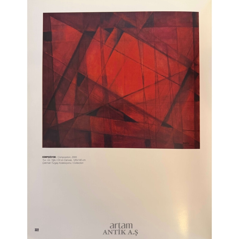 Artwork by Ferruh Başağa, Soyut Kompozisyon, Made of Tuval Üzerine Yağlıboya