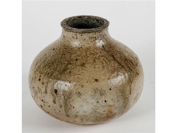 Vase boule en grès pyrite - Robert Deblander