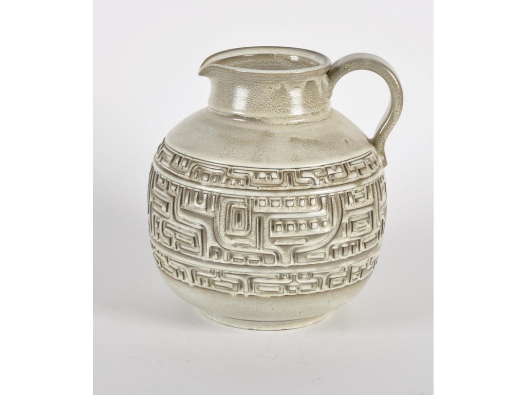 Artwork by Marius Bessone, Grand pichet en céramique couleur sable à décor moulé et incisè, Made of Céramique