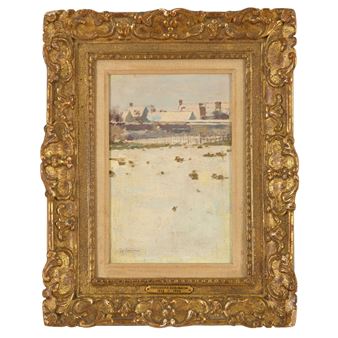 Winter Afternoon-Barbizon - Theodore Robinson