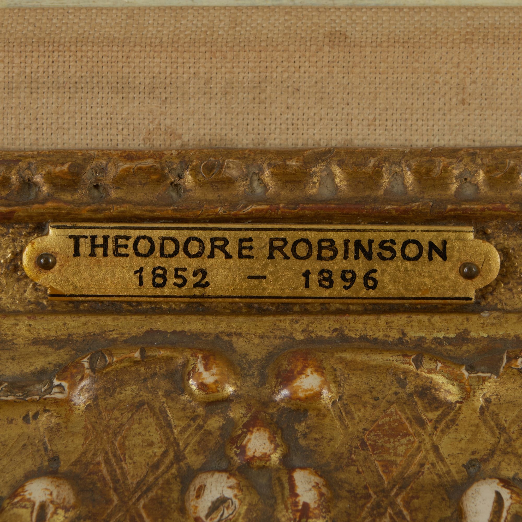 Artwork by Theodore Robinson, Winter Afternoon-Barbizon, Made of Oil On Panel