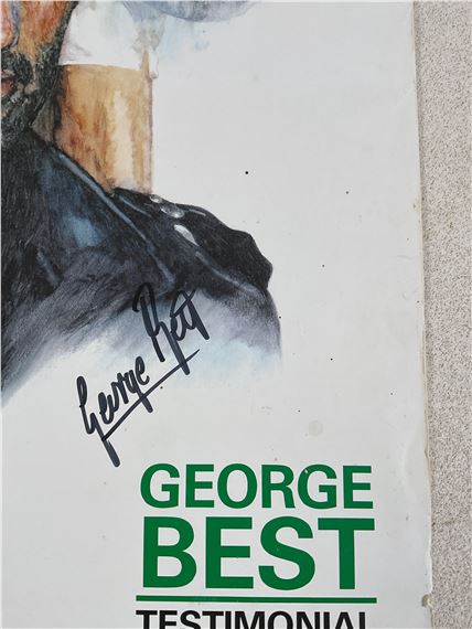 George Best | signed poster for the testimonal game at Windsor Park ...