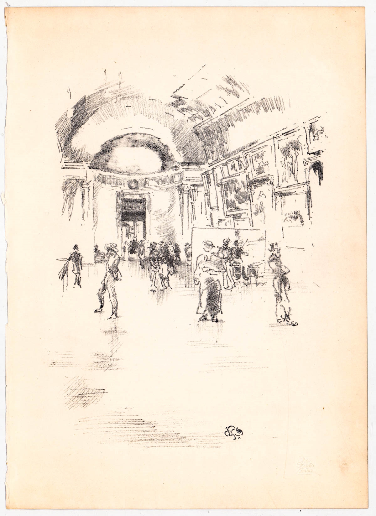 Artwork by James Abbott McNeill Whistler, The Long Gallery, Louvre, Made of Lithograph