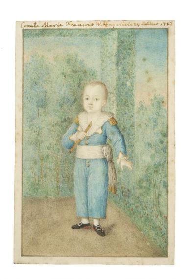 Portrait of Count Marie Francois Witzay as a child by French School, 18th Century, second half-18th century