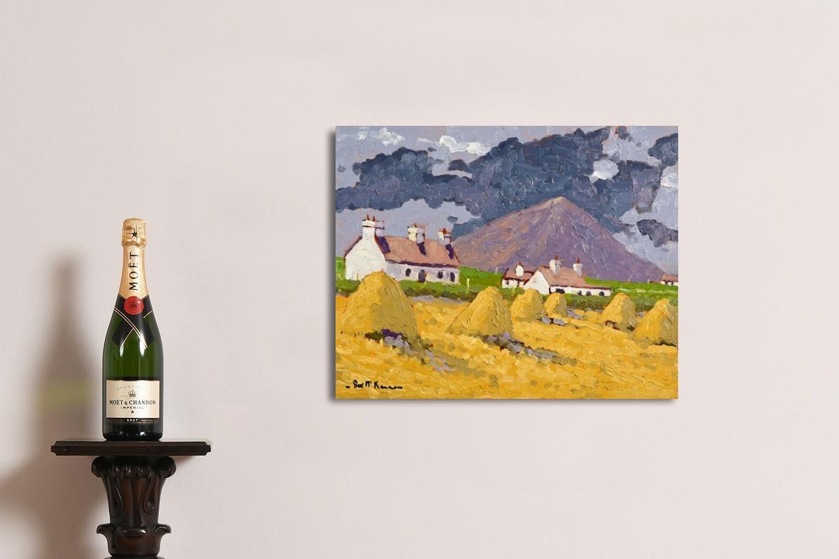Artwork by Alex McKenna, Under Slievemore, Achill, Made of Oil On Canvas
