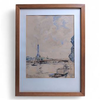 Paris, la Seine et la Tour Eiffel - Alfred Puaux-bruneau