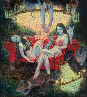 Lady And Chandelier - Boonhlue Yangsauy