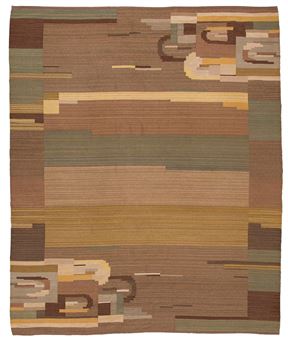 A 1930s flat weave carpet for Aaltosen Mattokutomo Kiikka Finland - Greta Skogster-Lehtinen