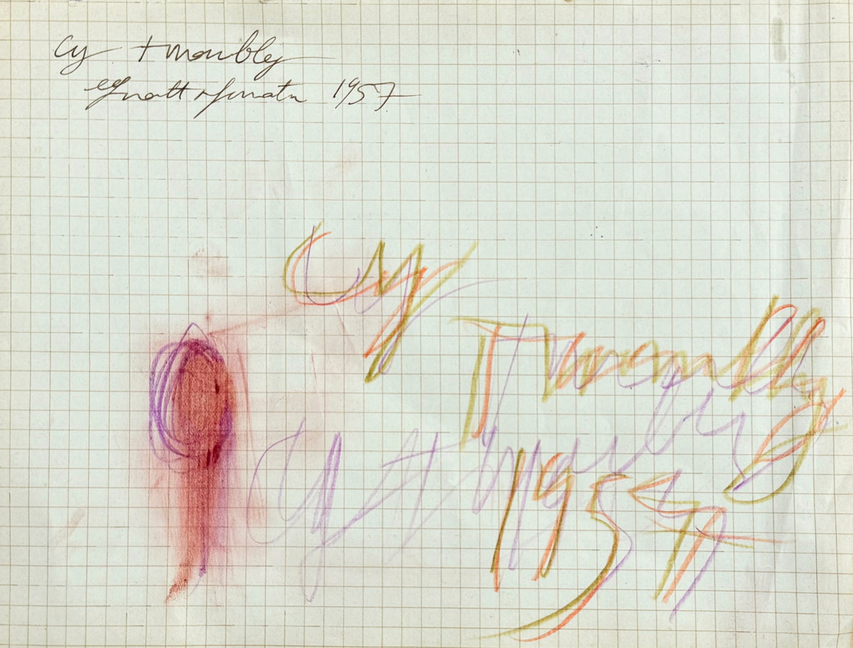 Cy Twombly | Ly Mantly Grottaferata (1957) | MutualArt
