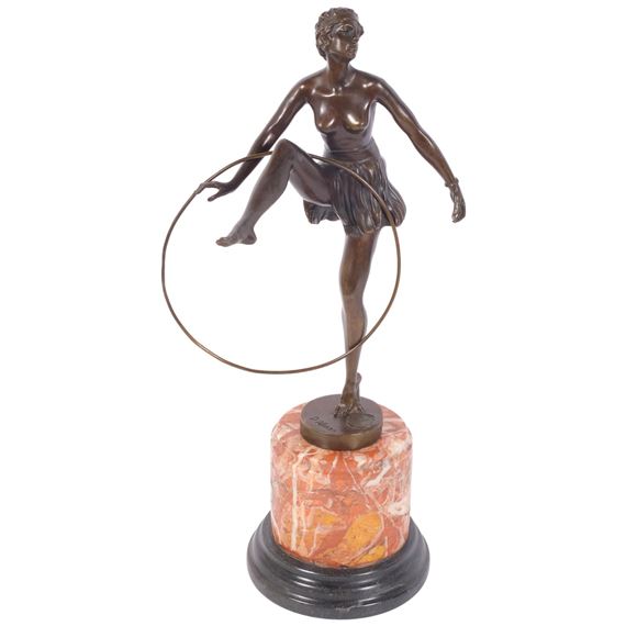 study of an Art Deco hoop lady by Dominique Alonzo