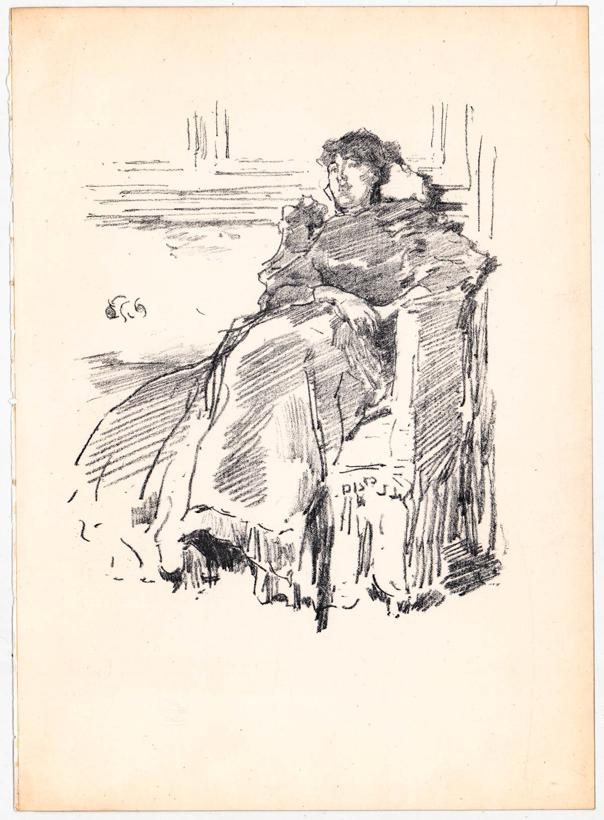 Artwork by James Abbott McNeill Whistler, La Robe Rouge, Made of Lithograph