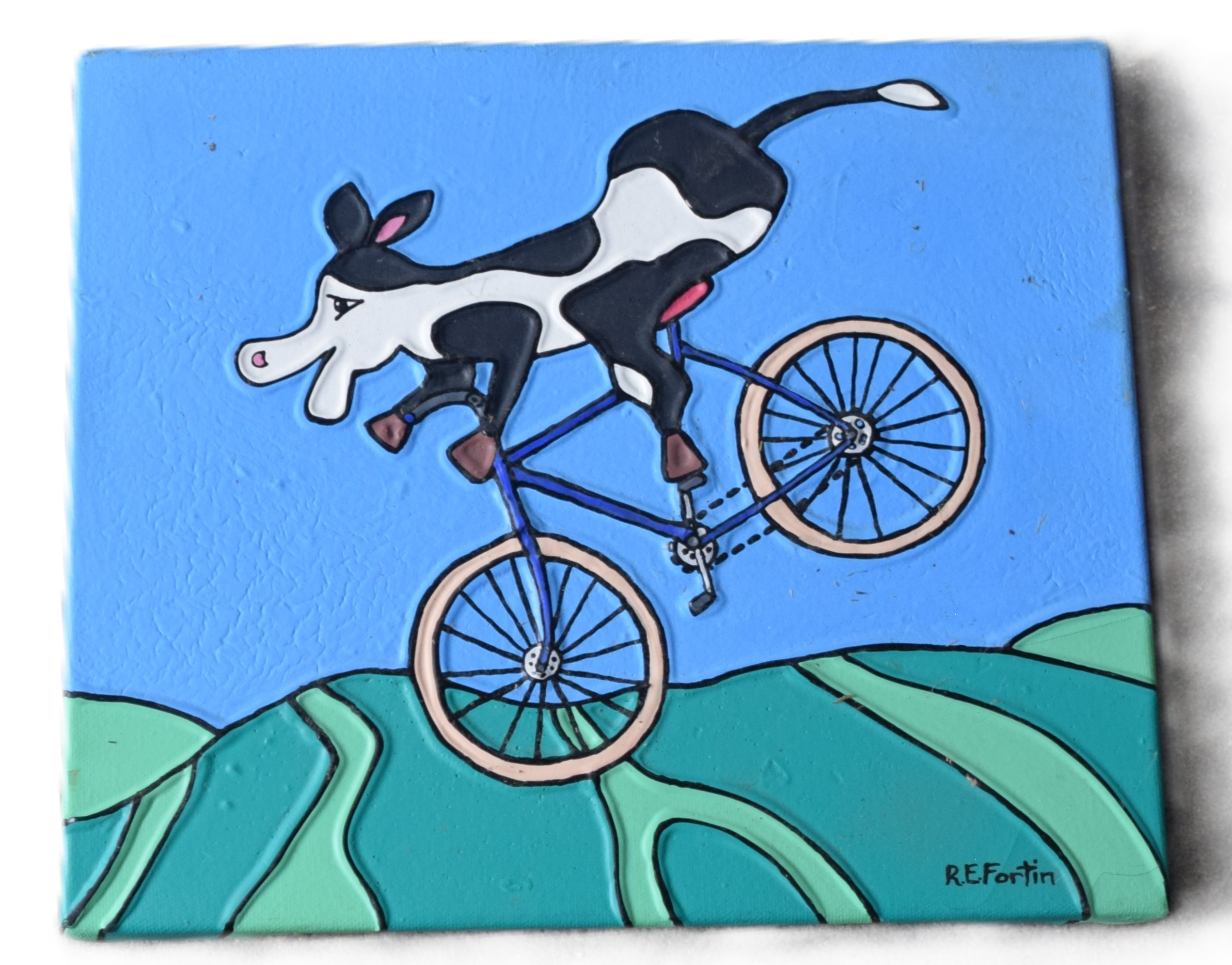 Artwork by Robert-Emile Fortin, Holy Cow, Made of Acrylic On Canvas