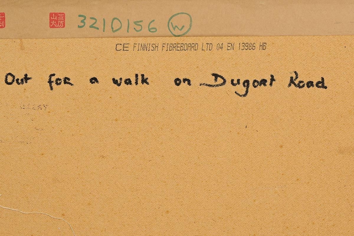 Artwork by Alex McKenna, Out for a Walk on the Dugort Road, Achill, Made of Oil On Board