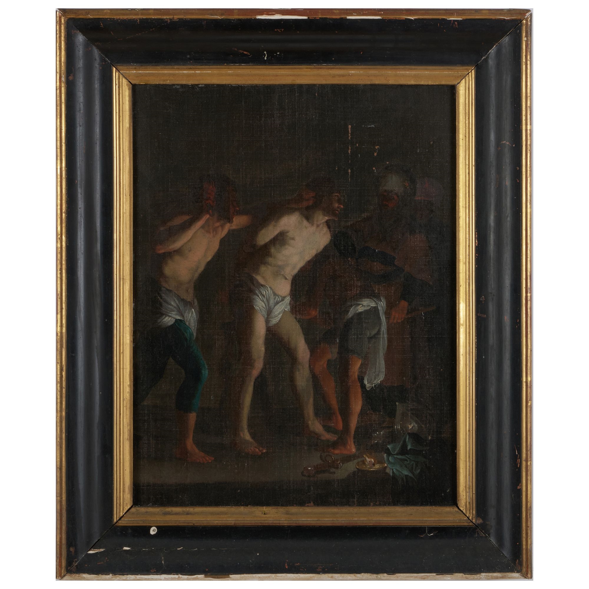 Artwork by Carlo Saraceni, Christ with Outrages, Made of Oil On Canvas Laid Down On Board